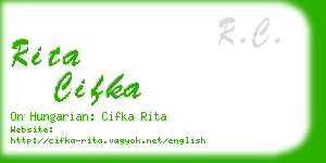 rita cifka business card